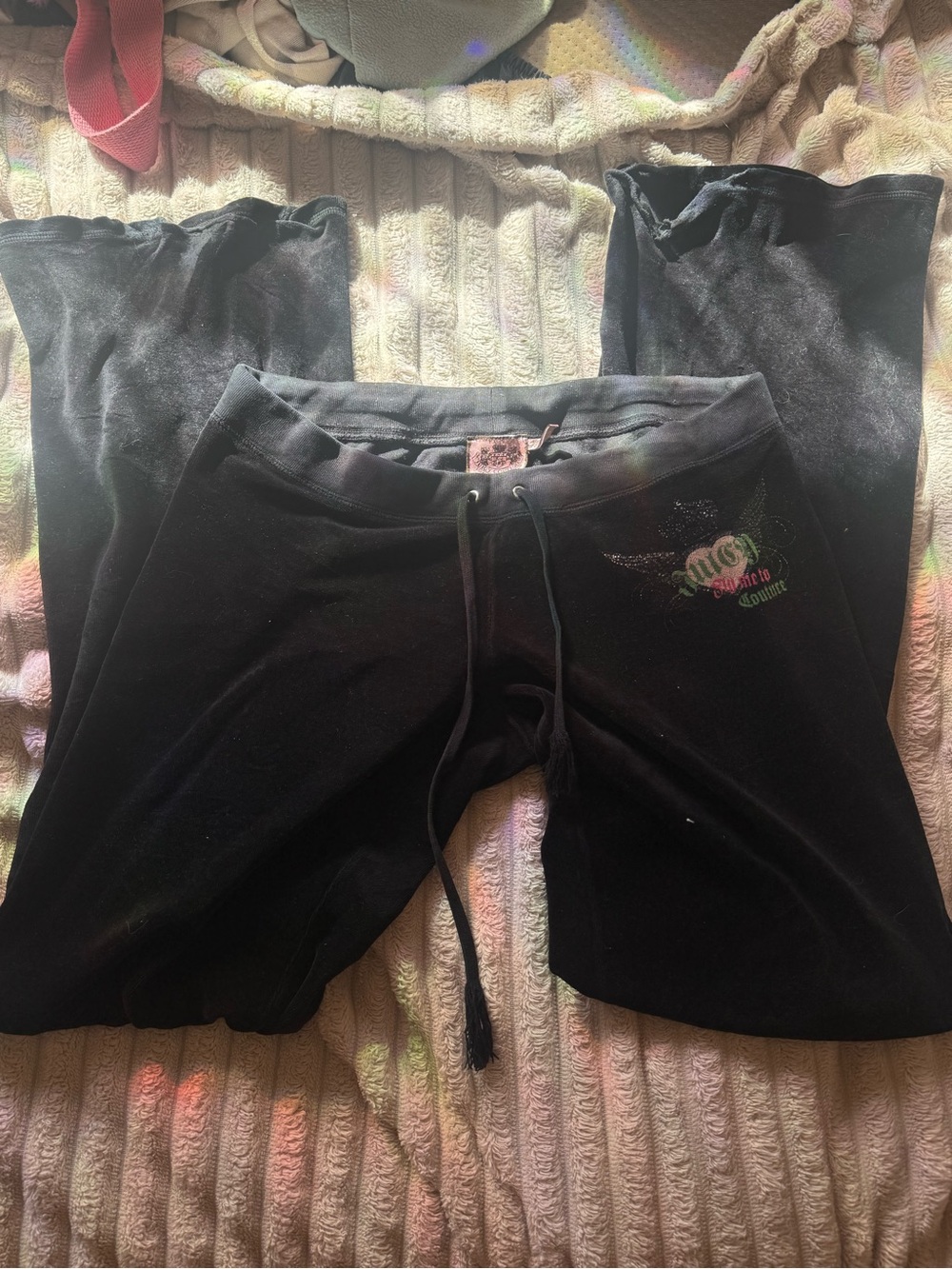 Vintage black juicy couture velour sweatpants
